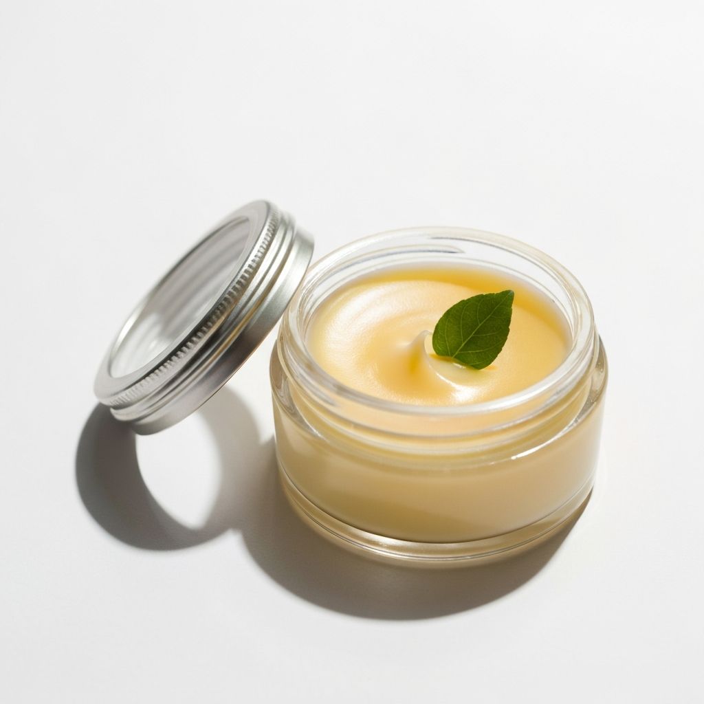 Natural balm in jar